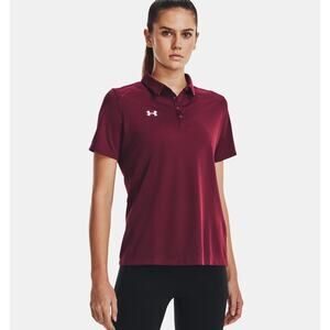 NWT Under Armour UA Tech™ Team Women's Polo in Maroon size XL